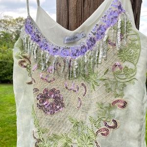 MISSLOOK Beaded Detailed Spaghetti Strap Dress Size US M